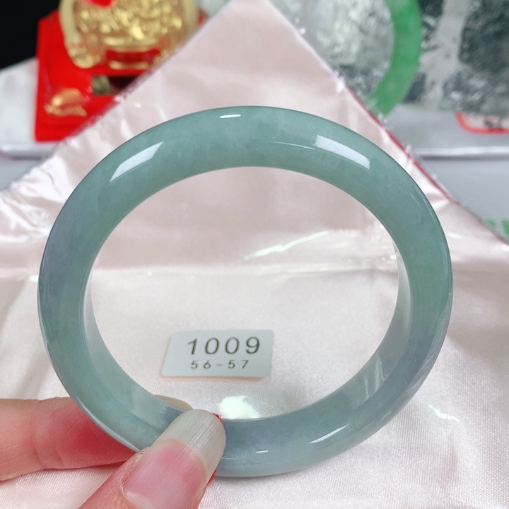 未镶嵌手镯翡翠   编号1009  正圈56-57
