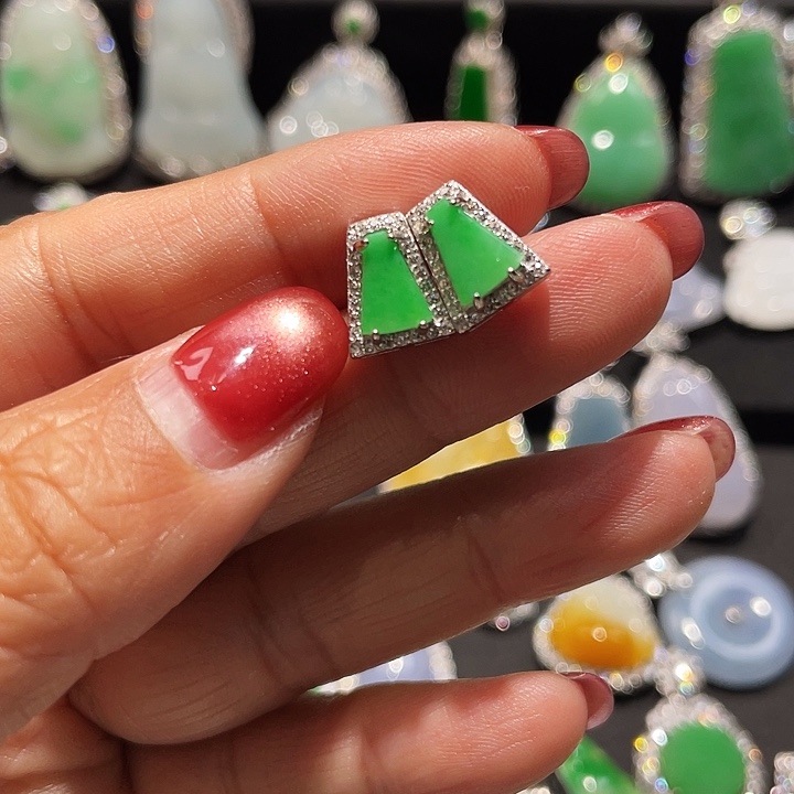 翡翠银S925镶嵌颈饰