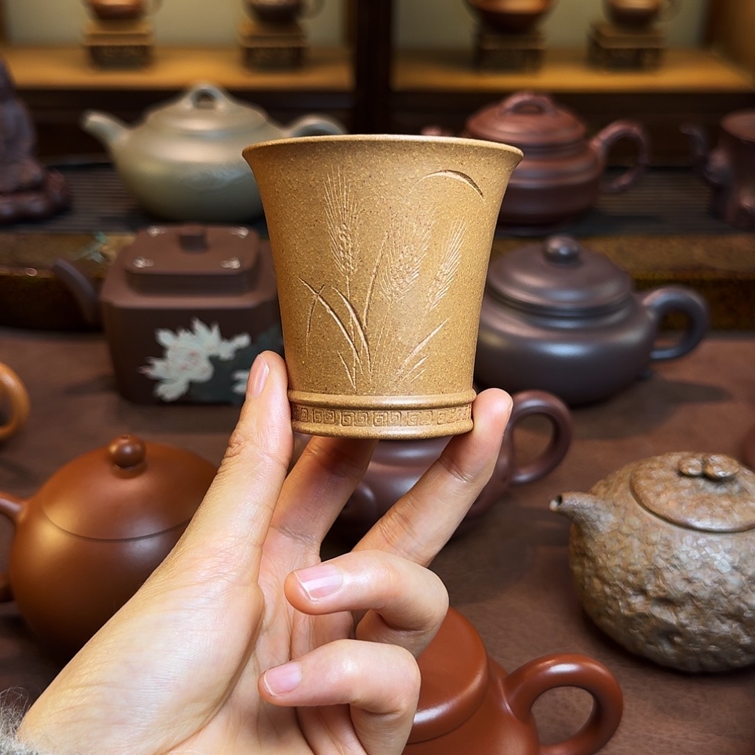 紫砂茶壶主人杯，段泥