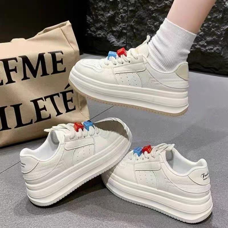 306时尚百搭休闲厚底增高透气运动小白鞋b306