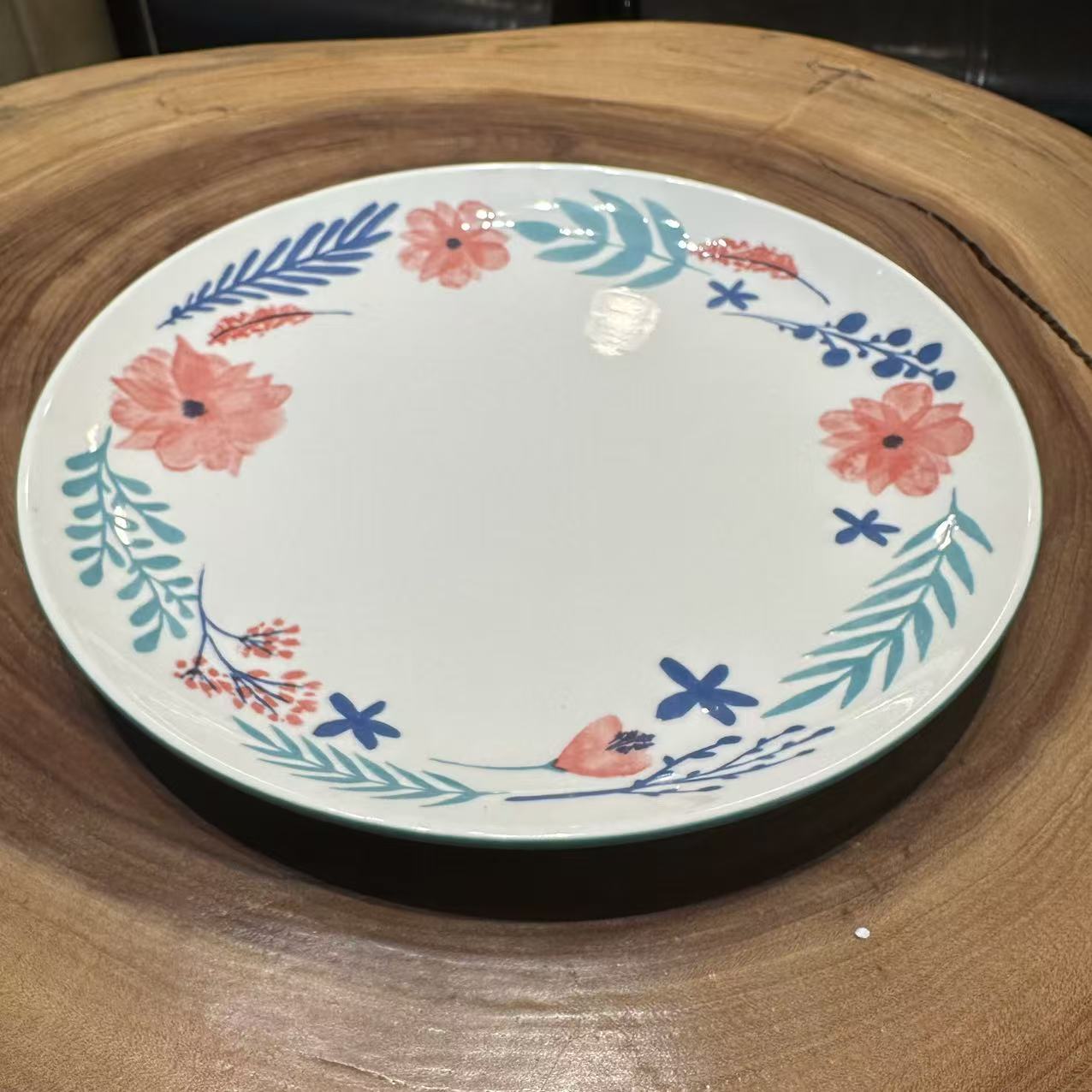 XCZ春夏花陶瓷盘 口径27cm 高3cm