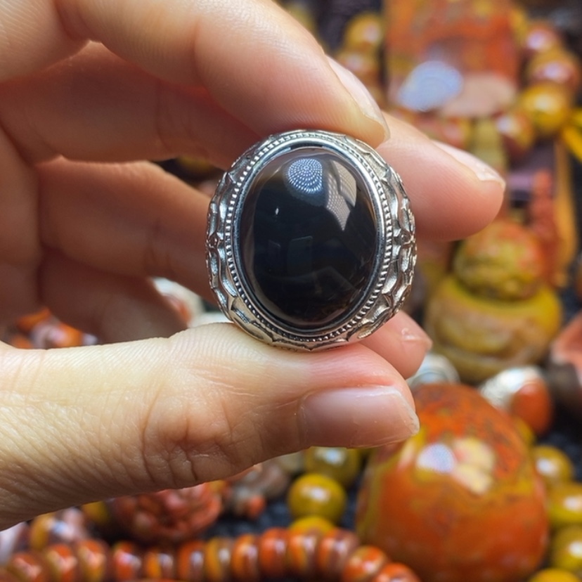 【闪购商品】玛瑙/玉髓戒指合金