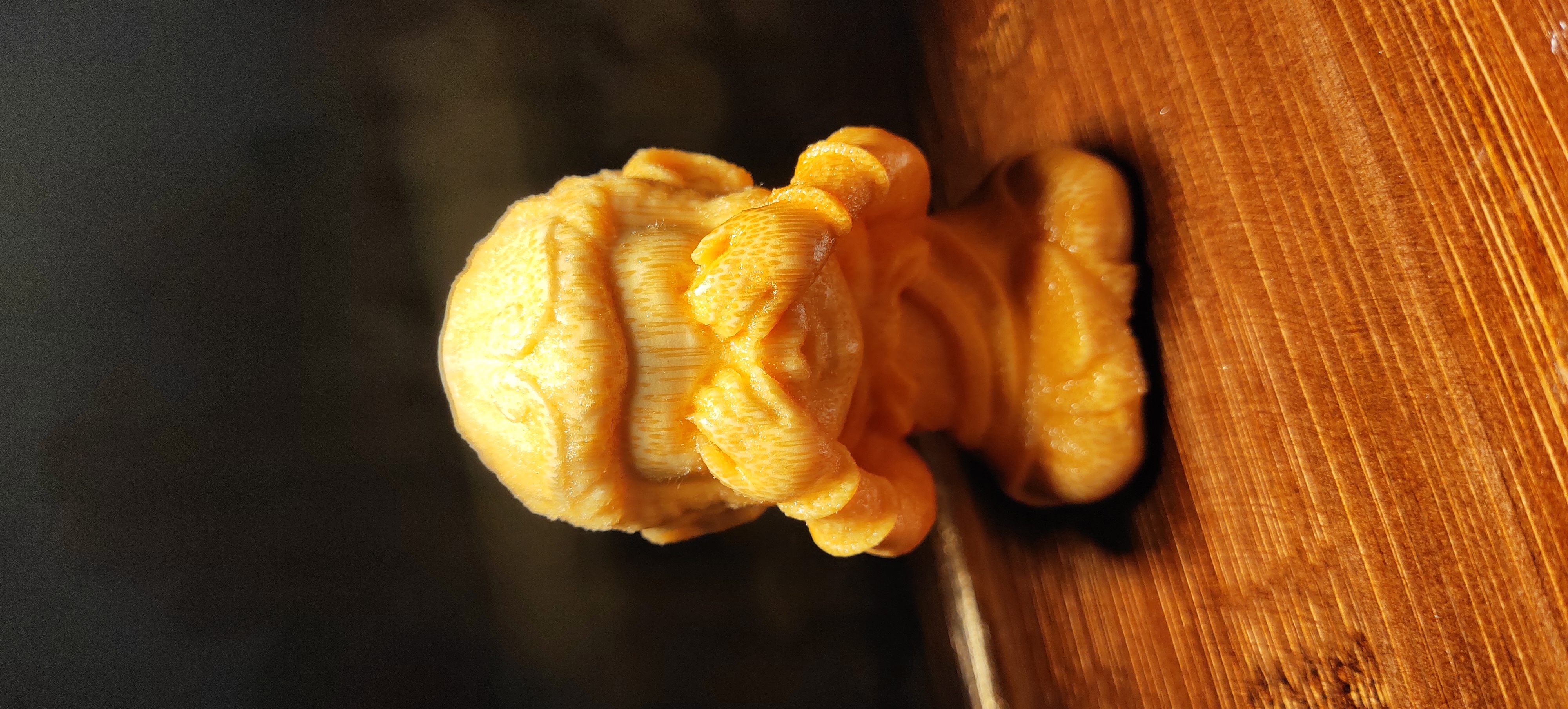 实心竹雕刻罢件四不大圣一件送大油包