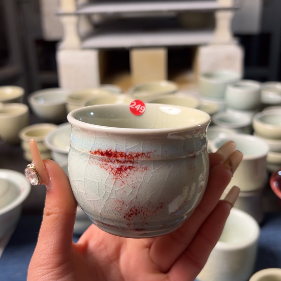 瓷片用****5微瑕主人杯纯手工
