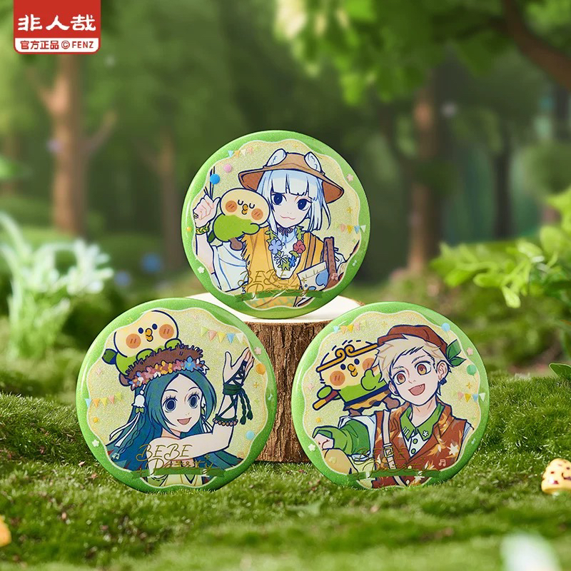 非人哉与小鹦鹉BEBE联名系列马口铁徽章盲盒