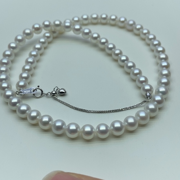 淡水珍珠项链银S925镶嵌