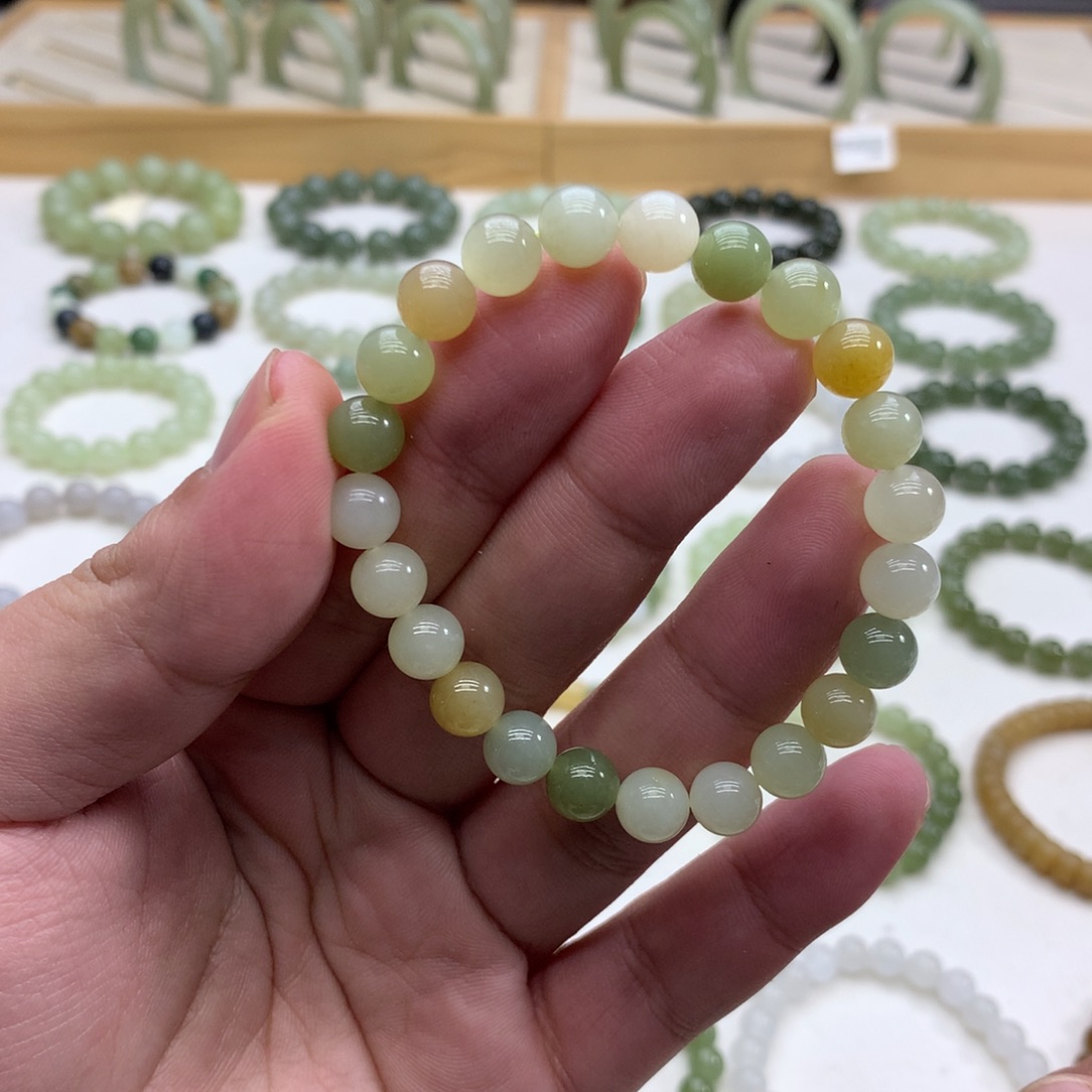 和田玉手串（多宝8）未镶嵌