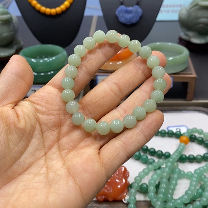 明***好颈饰合金石英岩玉