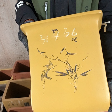 紫砂花盆手工制作