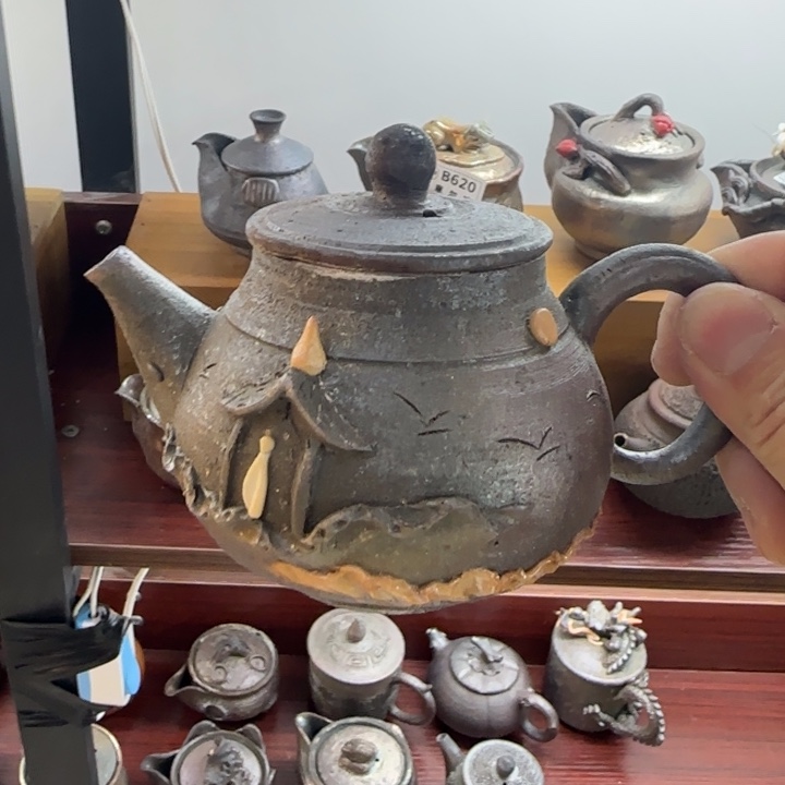 紫砂茶壶柴烧鼓励巡铺多多