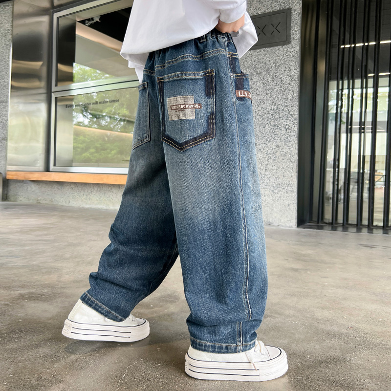 【清货不补】男童牛仔裤2025新款春秋中大童长裤儿童休闲裤子宽松潮
