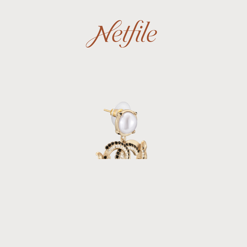 铜合金耳饰 Netfile【小香双C耳钉】NF505R020