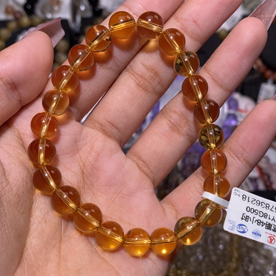 【闪购商品】烟晶手链未镶嵌巴西黄水晶8.7mm