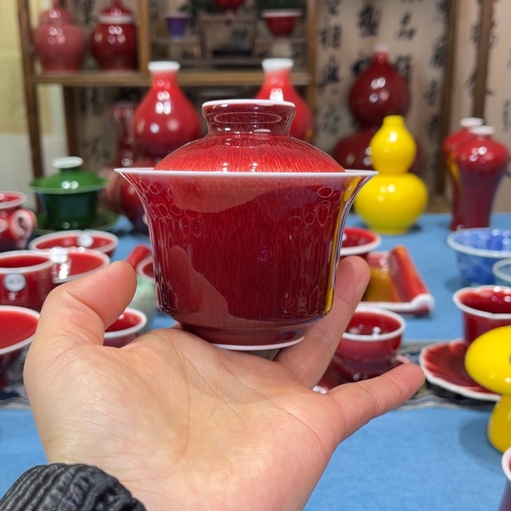 景德镇陶瓷马蹄盖碗福利