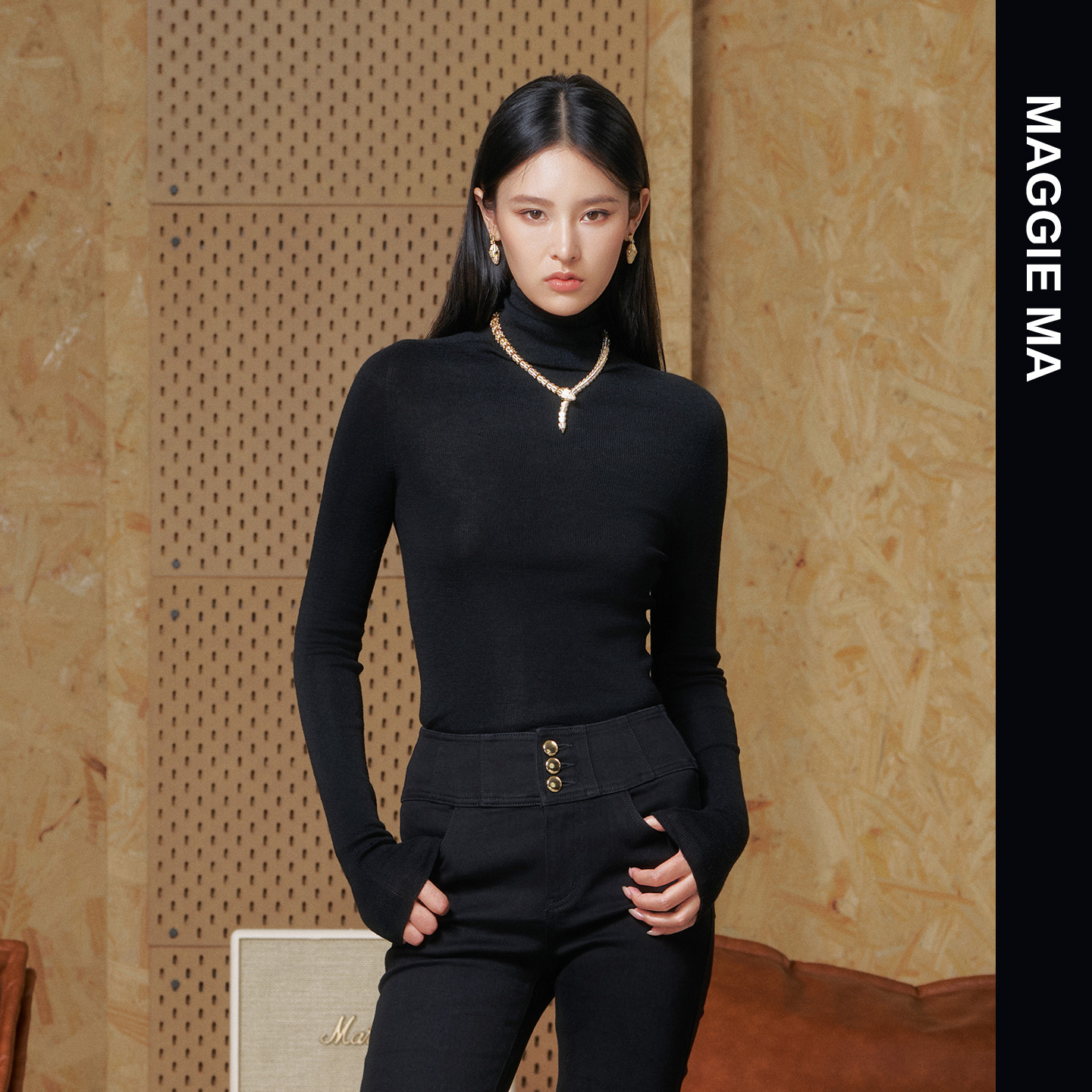 MAGGIE MA马婧可外穿精致打底衫毛衣内搭女士羊毛针织衫576S/618S