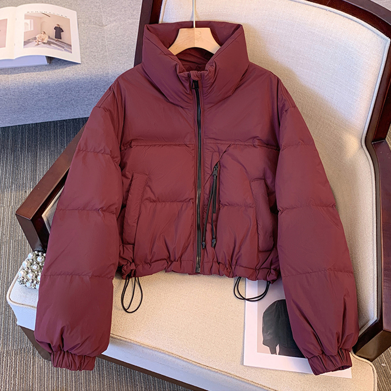 【507】2025冬季加厚立领棉服女短款高腰学生面包服棉袄外套