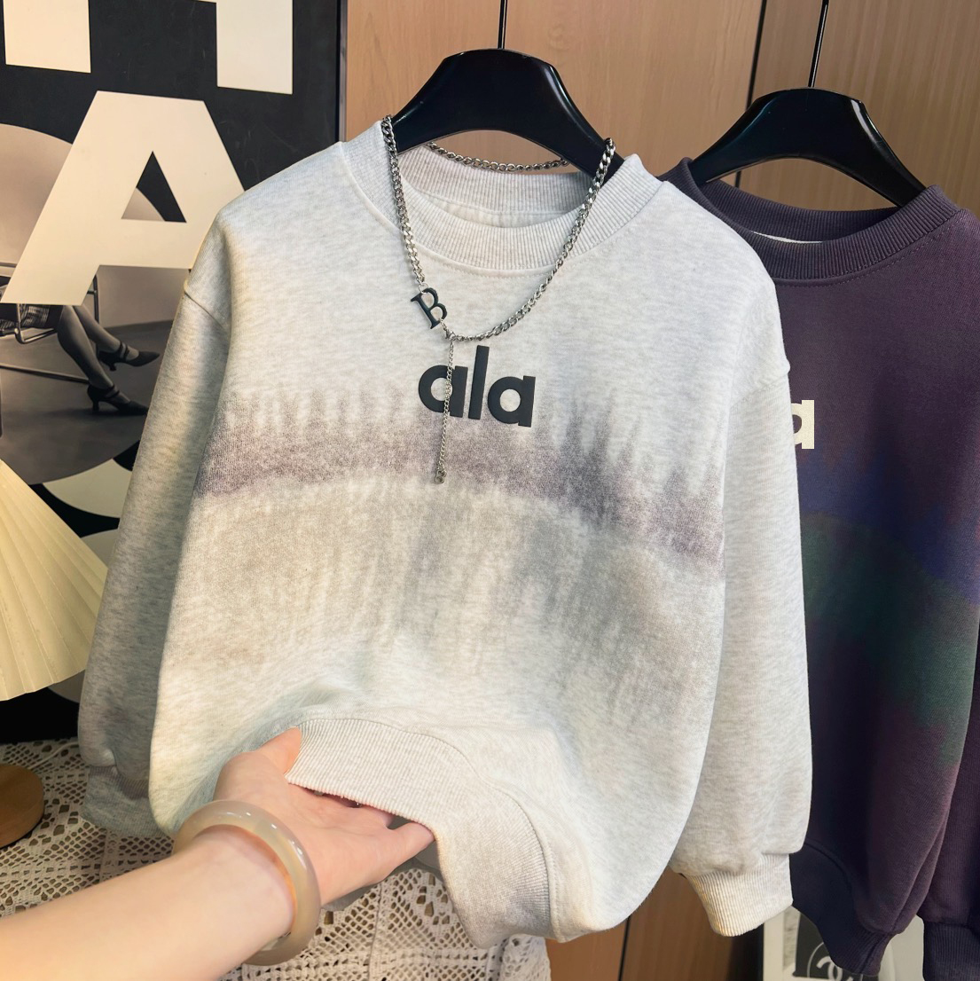 版型超赞~男童秋季时髦撞色设计感潮酷帅气中大童休闲卫衣S10233