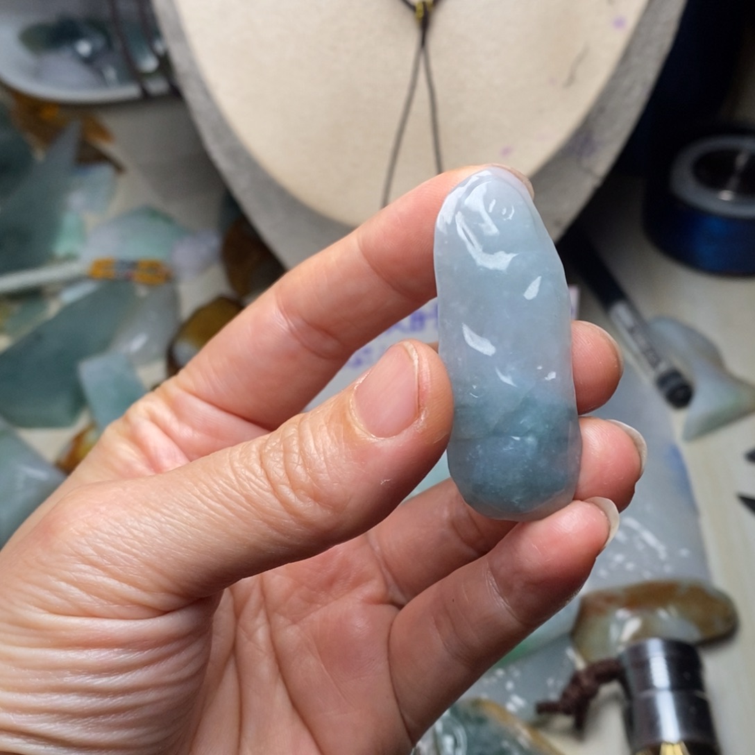 翡翠未镶嵌颈饰天然