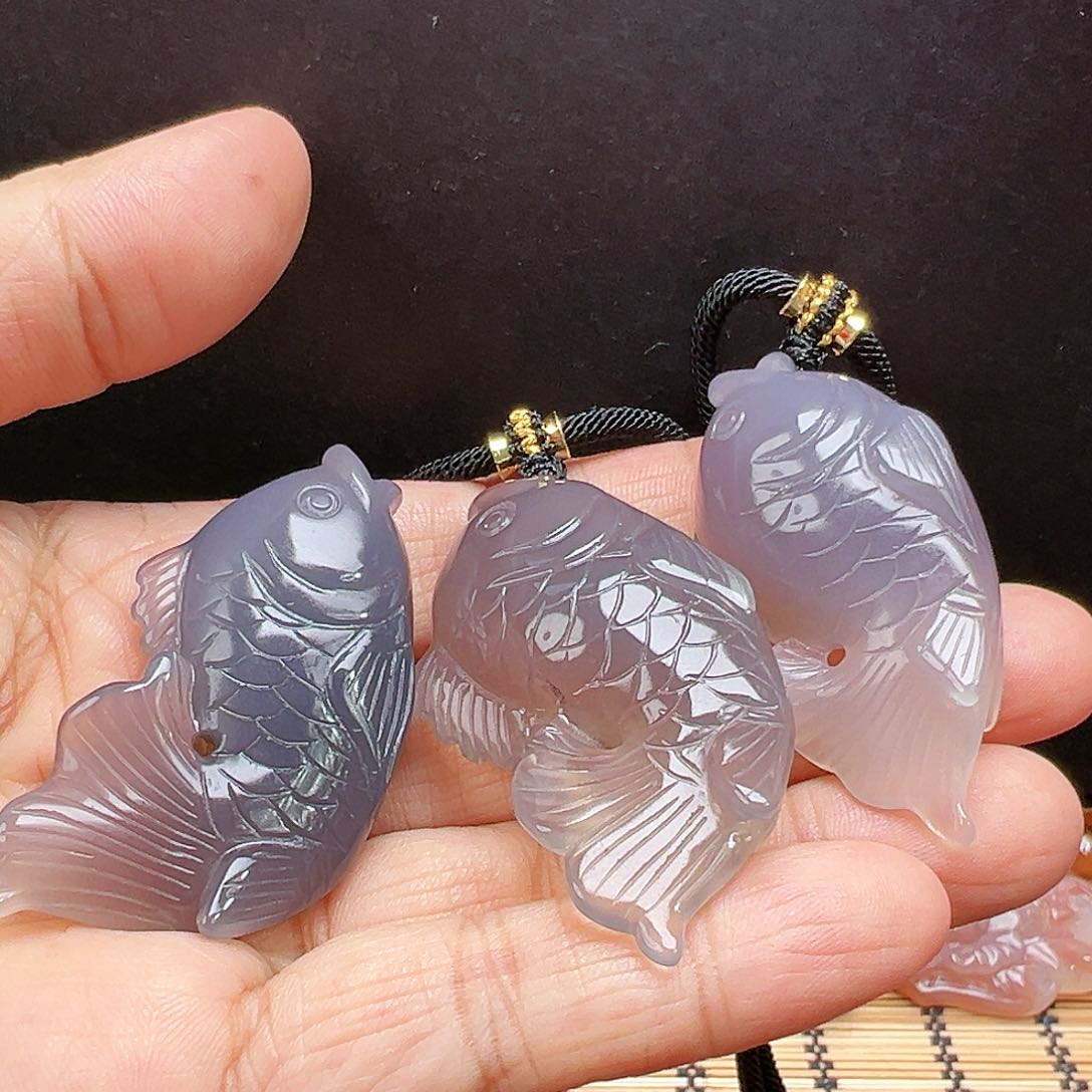 未镶嵌玛瑙/玉髓珠宝半成品随机3发一