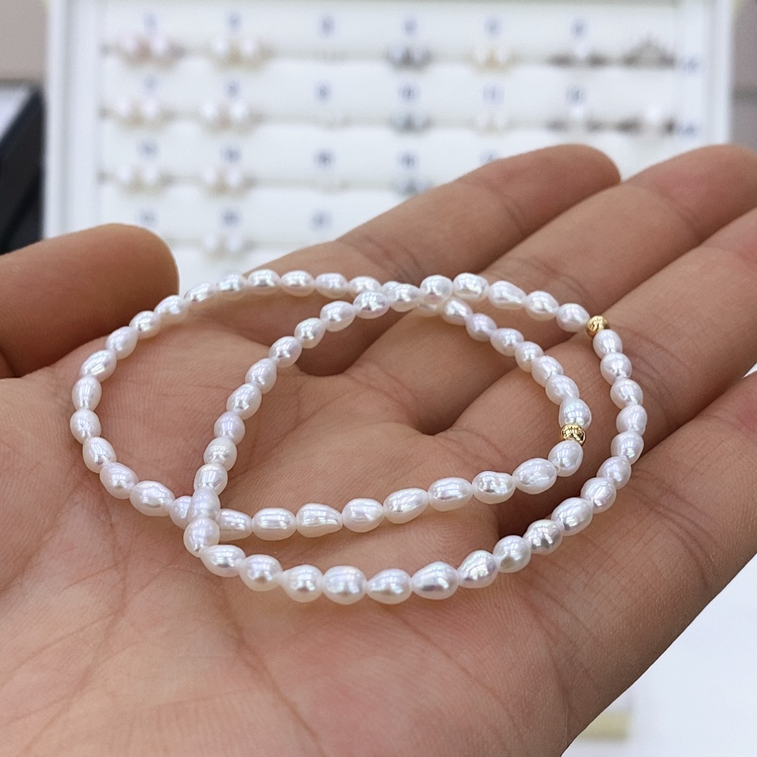 淡水珍珠手链银S925镶嵌