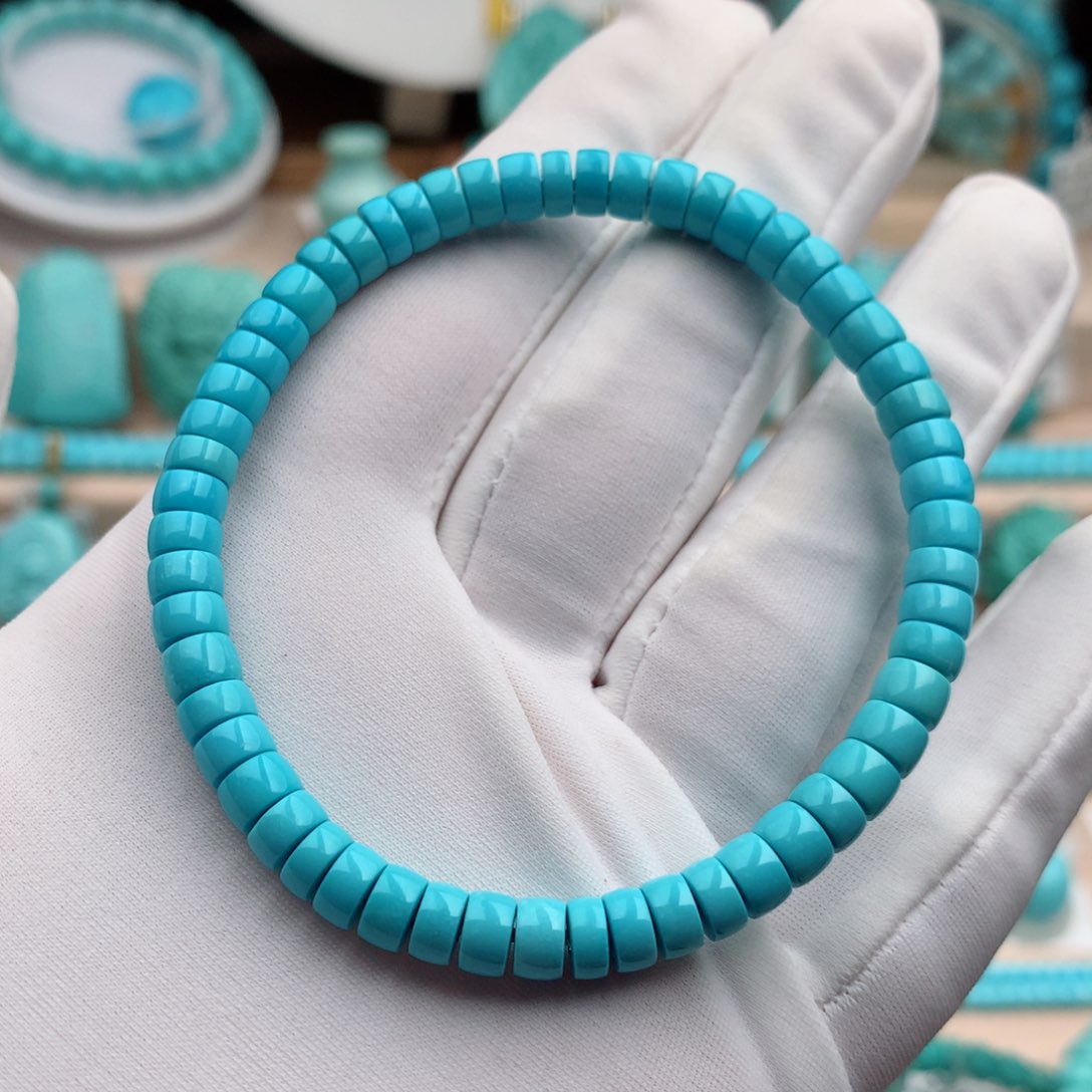 绿松石珠宝奇石未镶嵌5.5mm