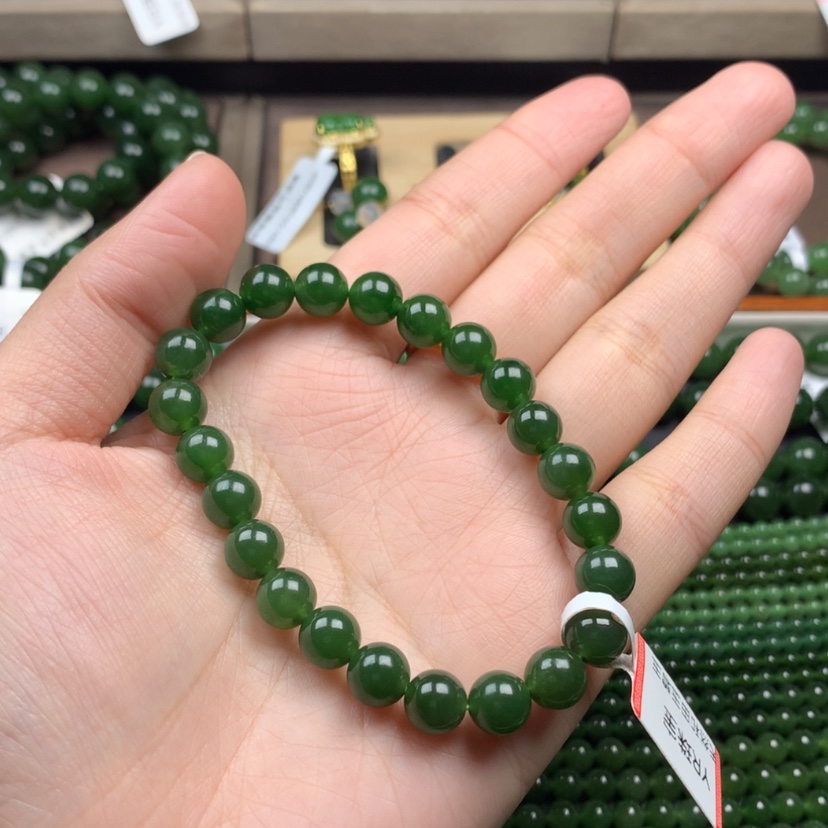 【闪购商品】和田玉（碧玉）手串未镶嵌8mm