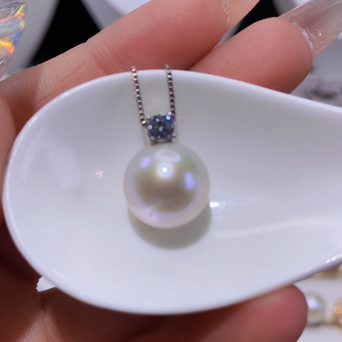 淡水珍珠颈饰银S925镶嵌