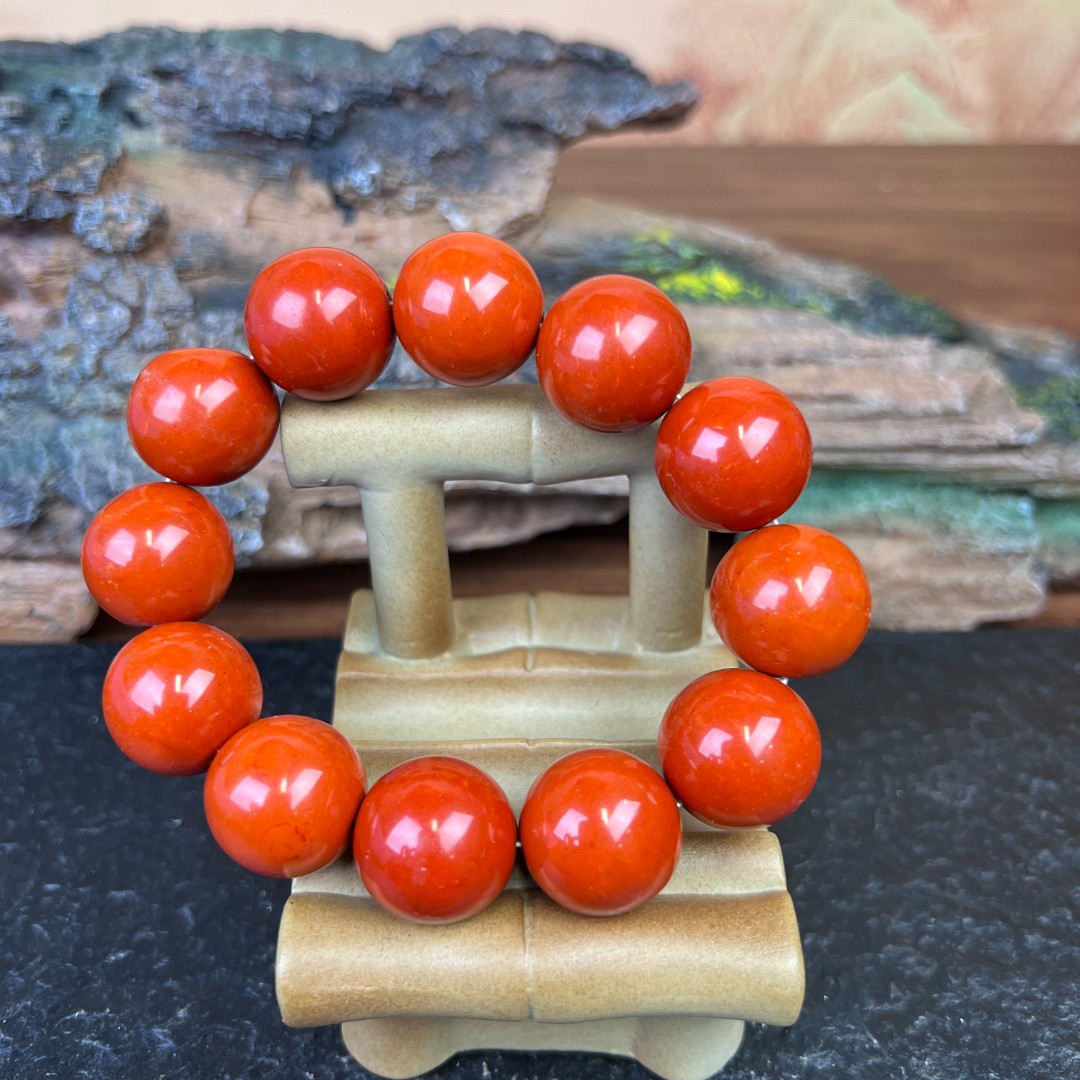 南红圆珠手串SC028