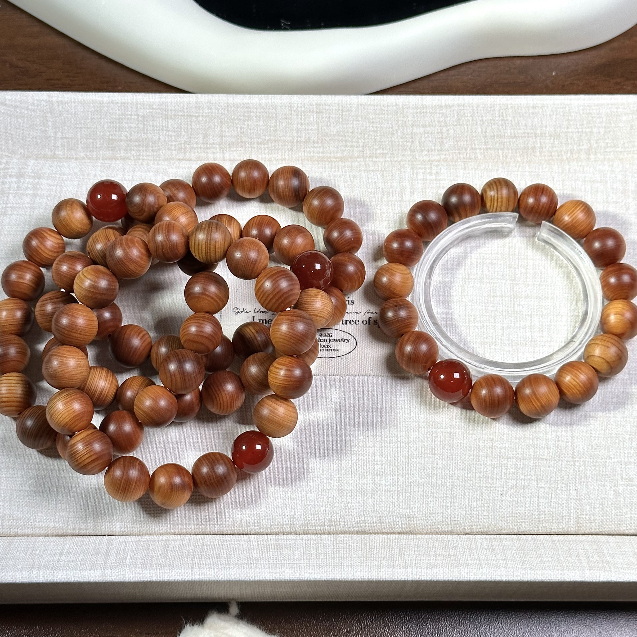 天然崖柏素圈手串 12mm