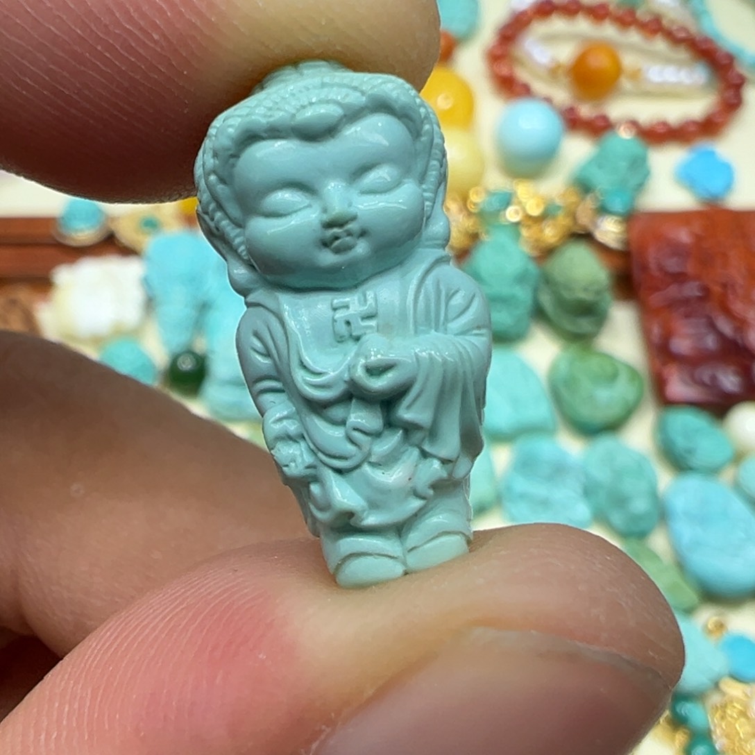 绿松石未镶嵌颈饰