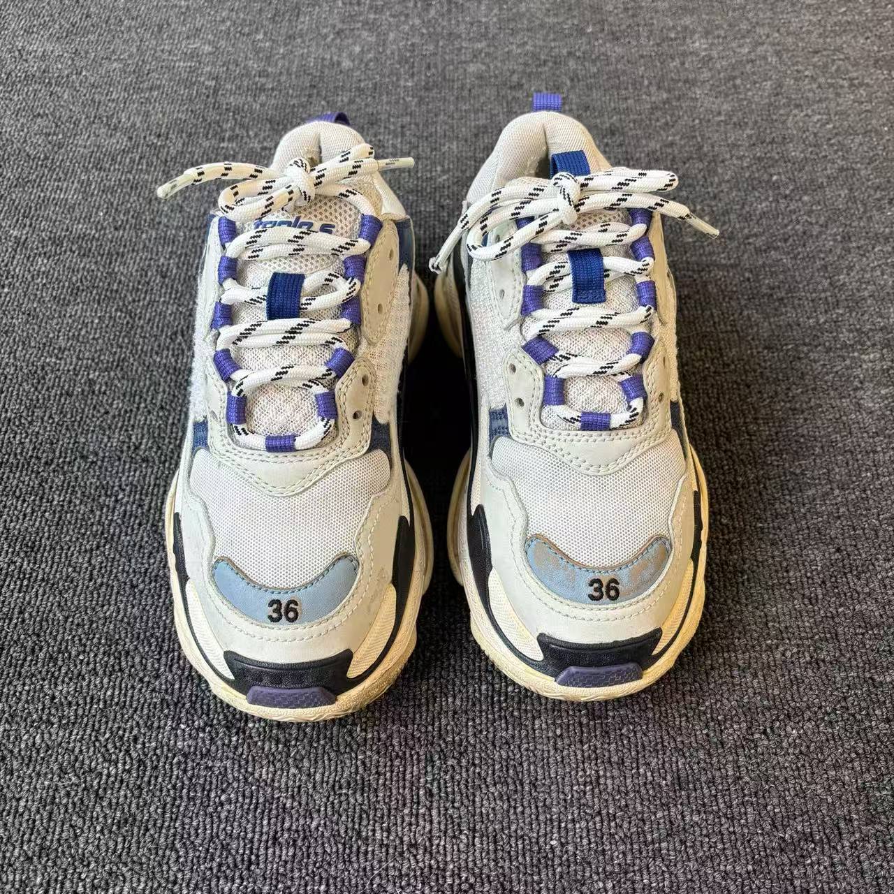 95新 Balenciaga/巴黎世家 （pm）Triple s做旧老爹鞋 36码/8450