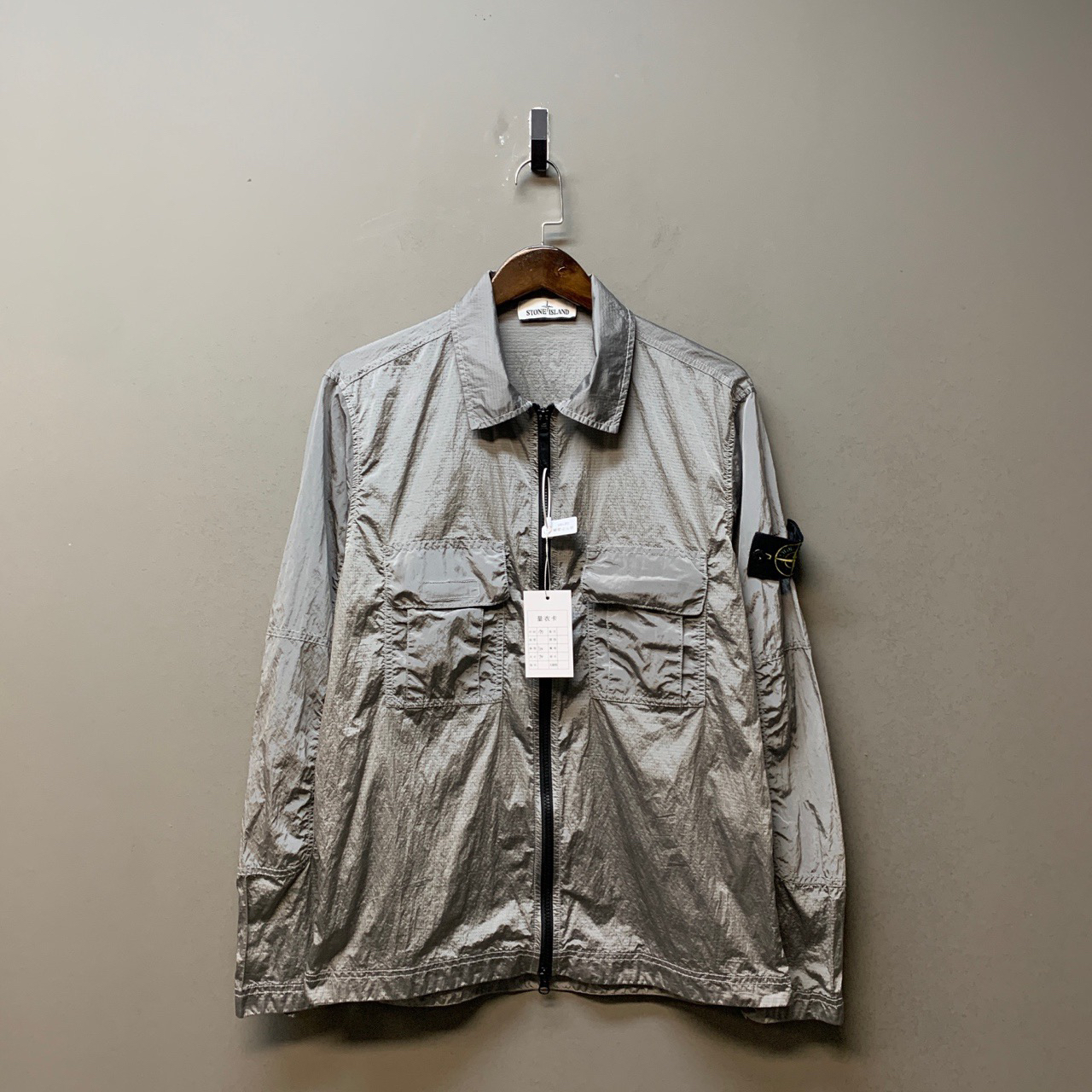 Stone island 石头岛/02194/19ss金属尼龙 液态银 外套M码