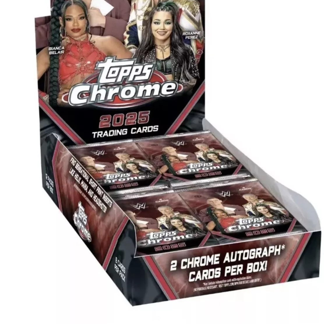 《乐卡收藏》WWE 2025 Topps Chrome WWE Hobby 单盒卡