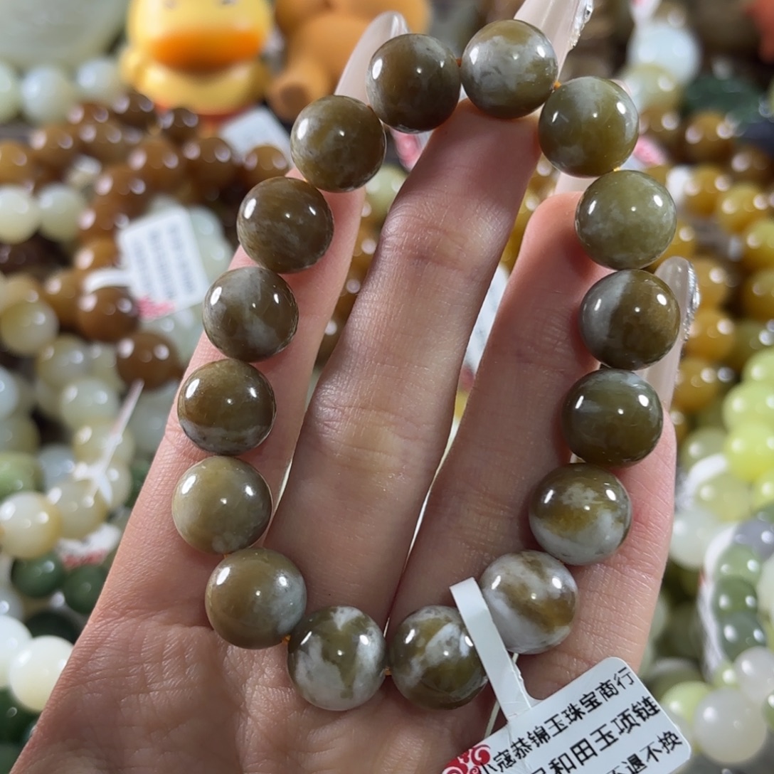 和田玉未镶嵌手链375