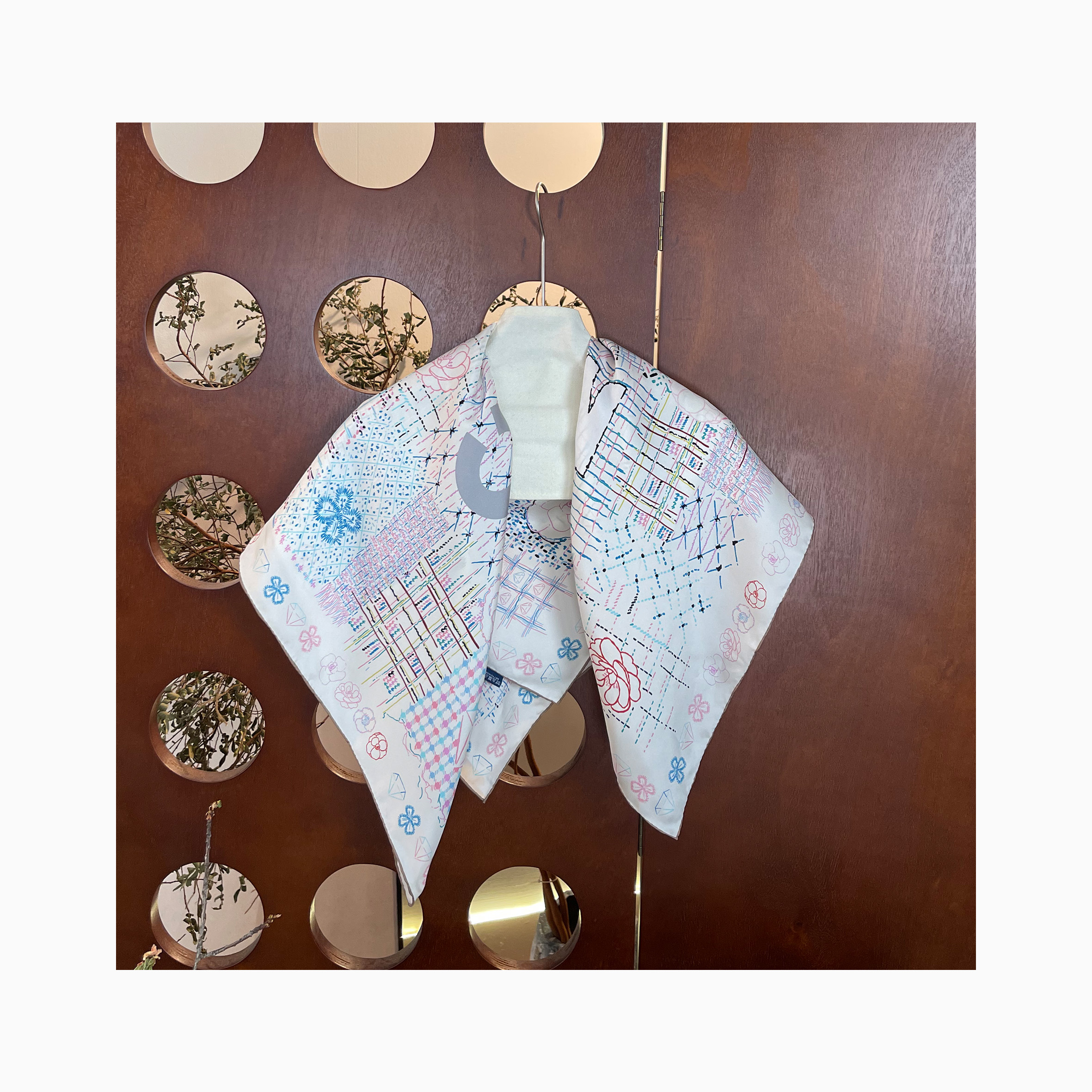 LNHJ【丝路幻想】双面复古真丝精致印花丝巾