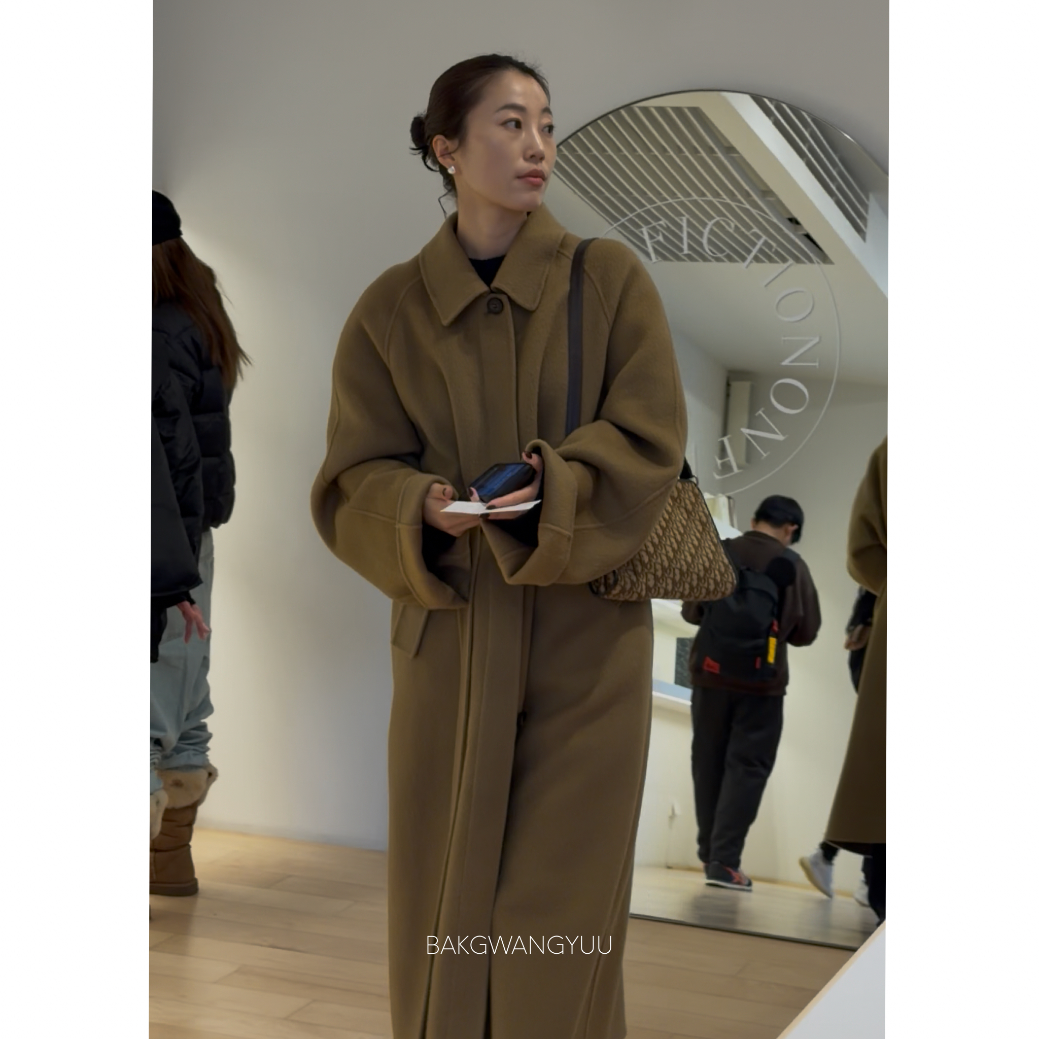 25092驼色｜韩系简约收腰阔版双面毛呢秋冬大衣