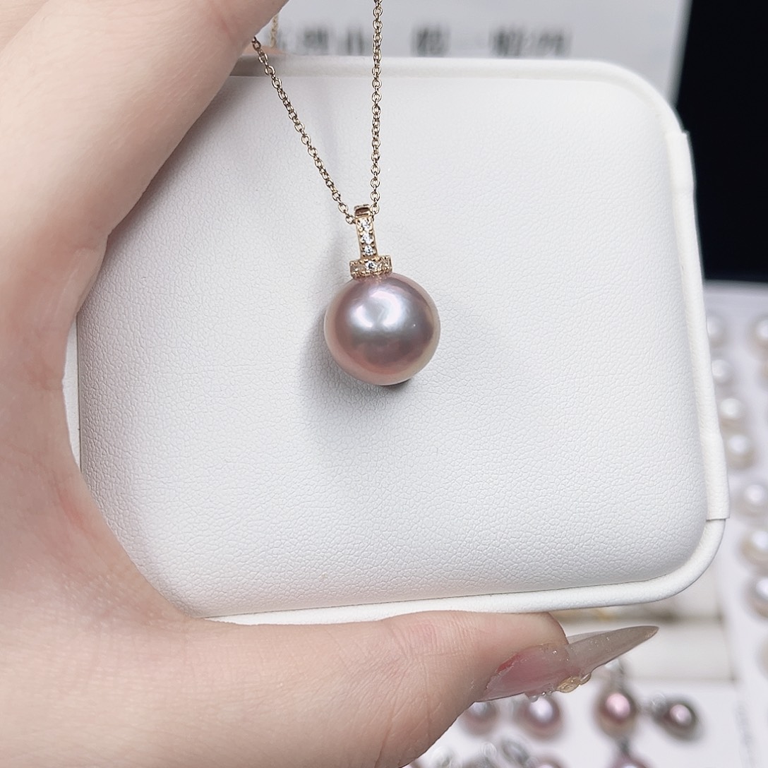 柒***つ银S925镶嵌淡水珍珠吊坠(不含链)