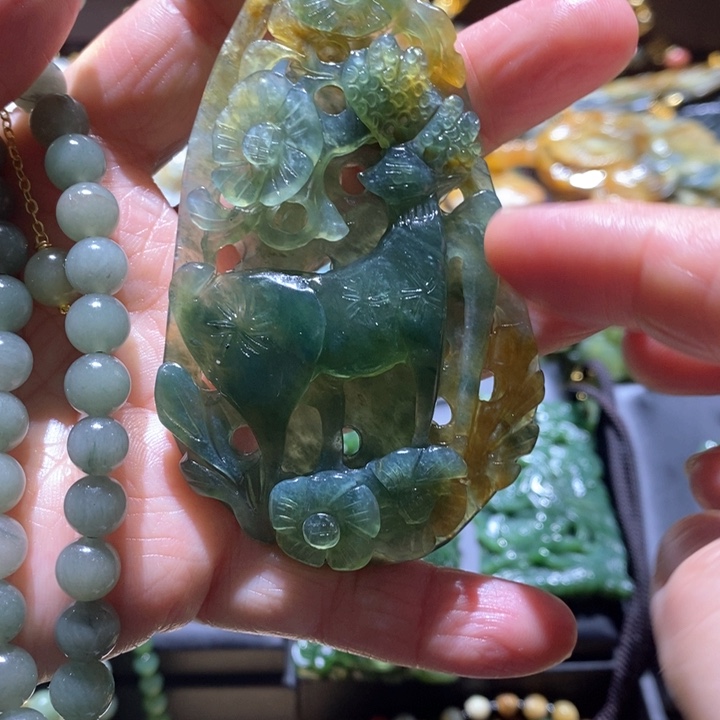 岫玉毛衣链未镶嵌