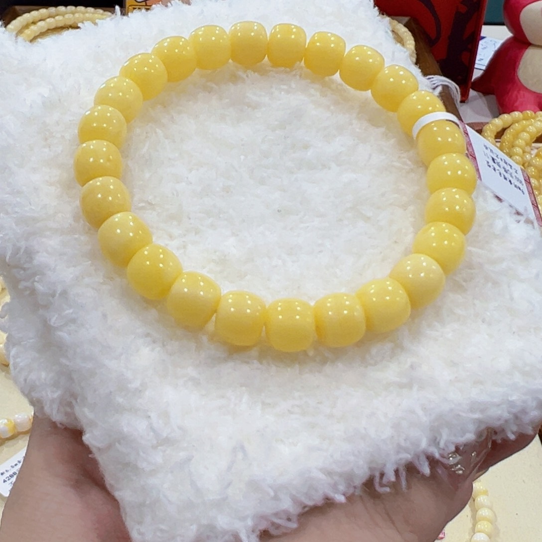 蜜蜡手链未镶嵌9m阿尔卑斯顺色未品控