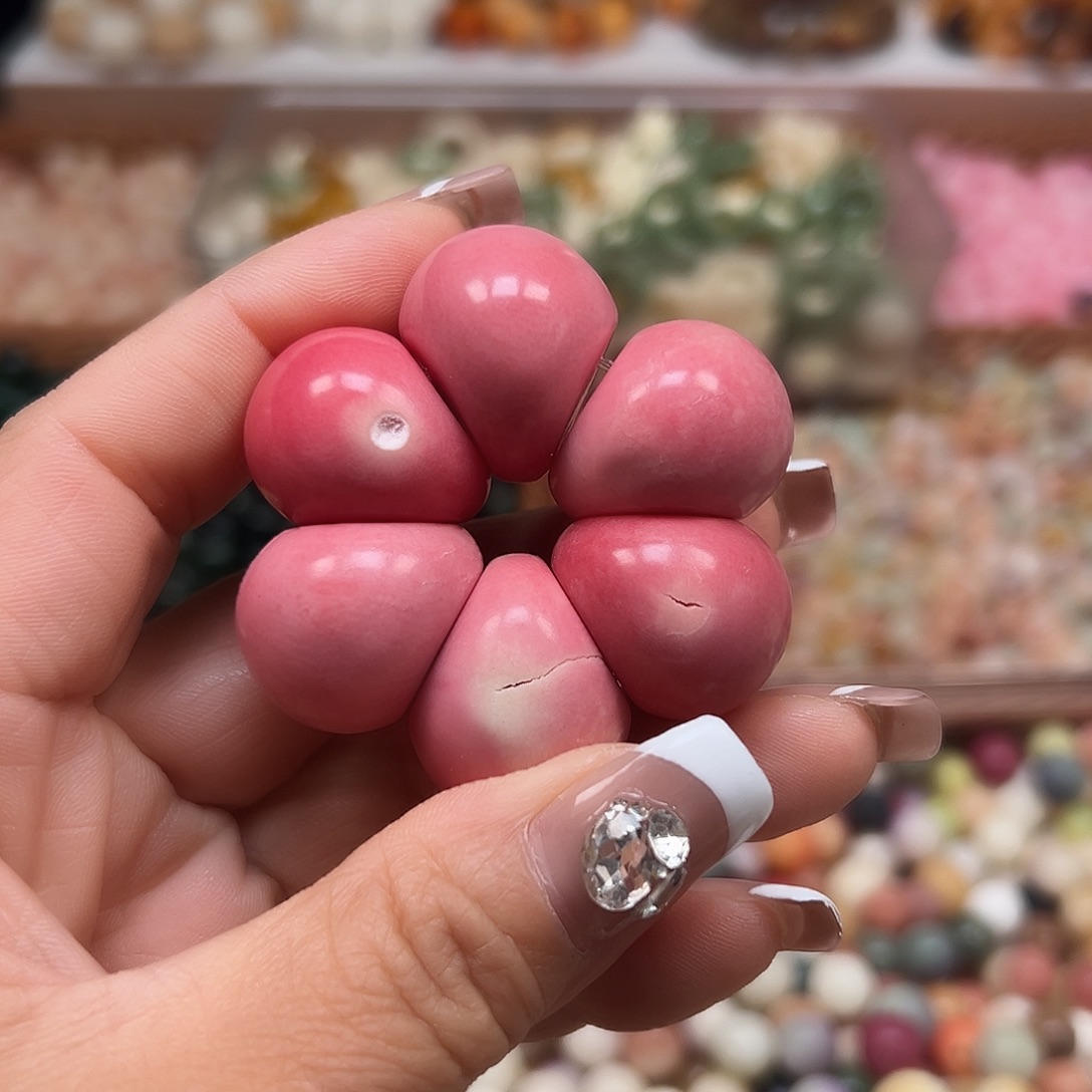 手串菩提根/象牙果瑕疵卡23左右粉色算瓣1个表面有裂