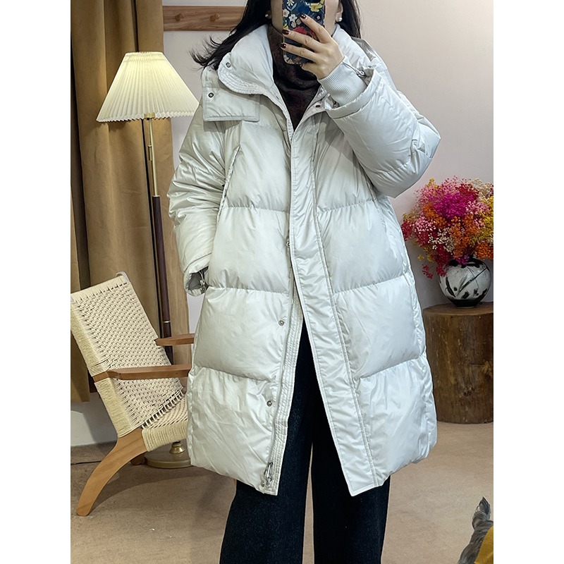 Daoi/丹丹 83067-连帽中长款保暖羽绒服