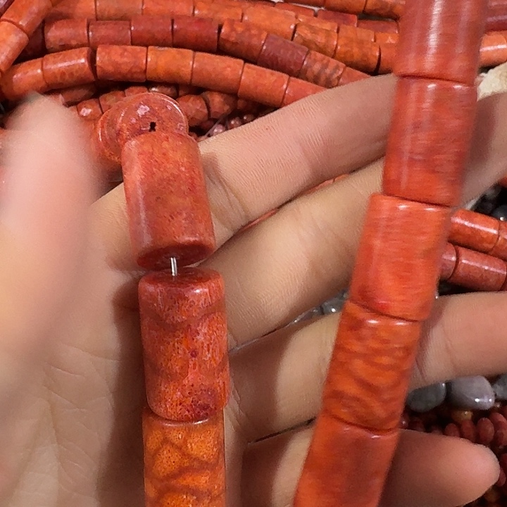 玛瑙/玉髓合金珠宝半成品2颗13x18mm桶珠