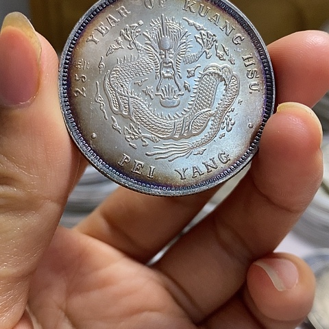 纯银高仿工艺品五彩北洋