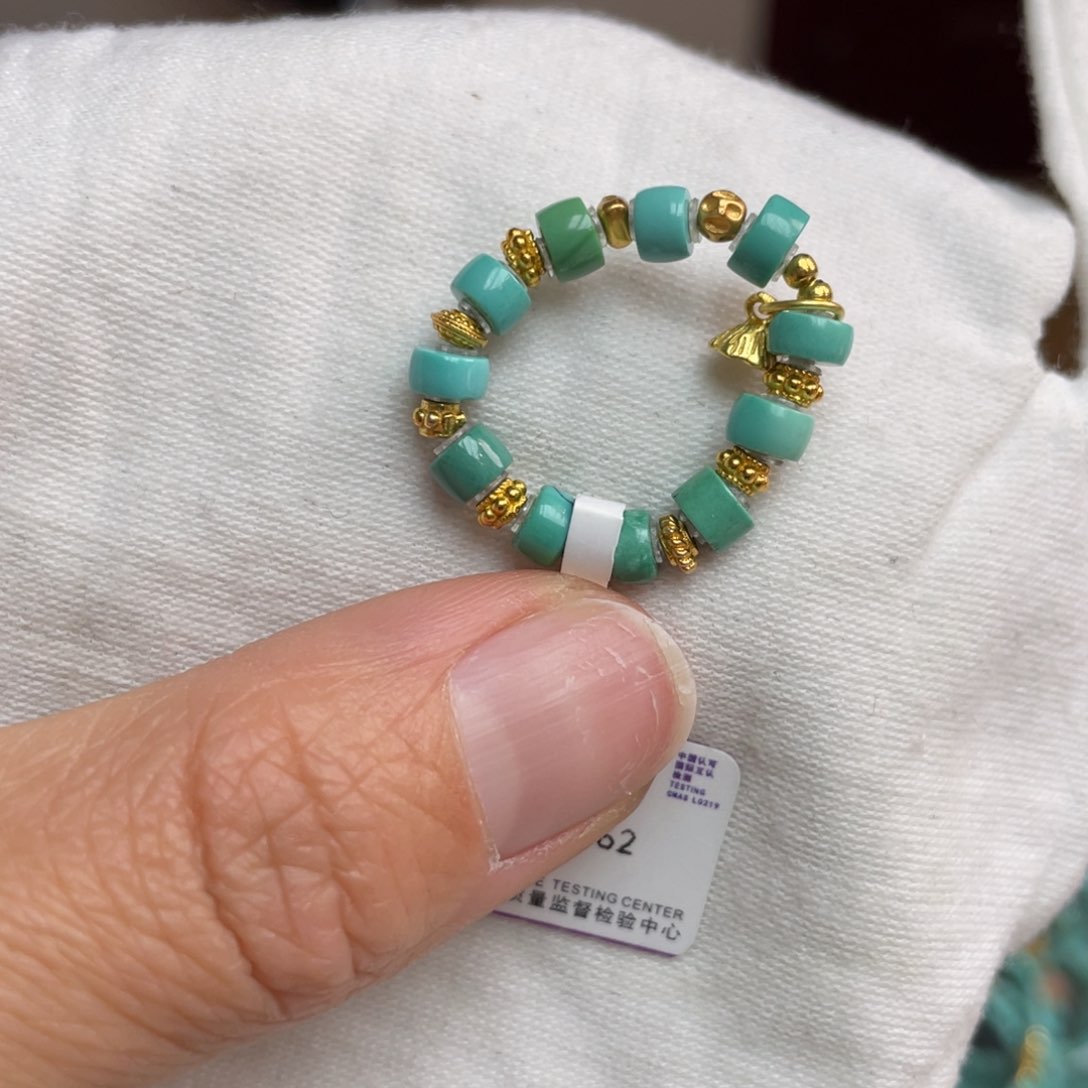 绿松石戒指银S925镶嵌