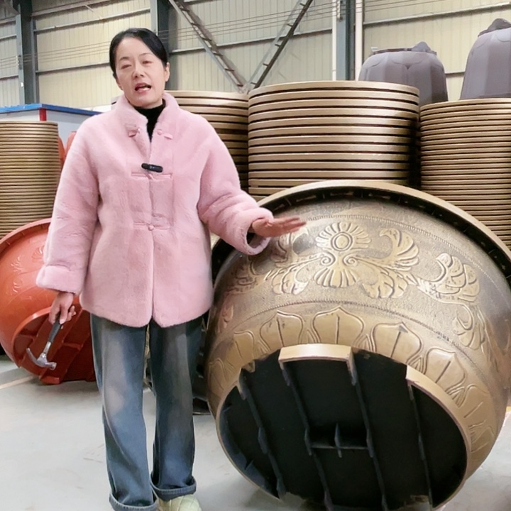 圆盆古铜一米二两个