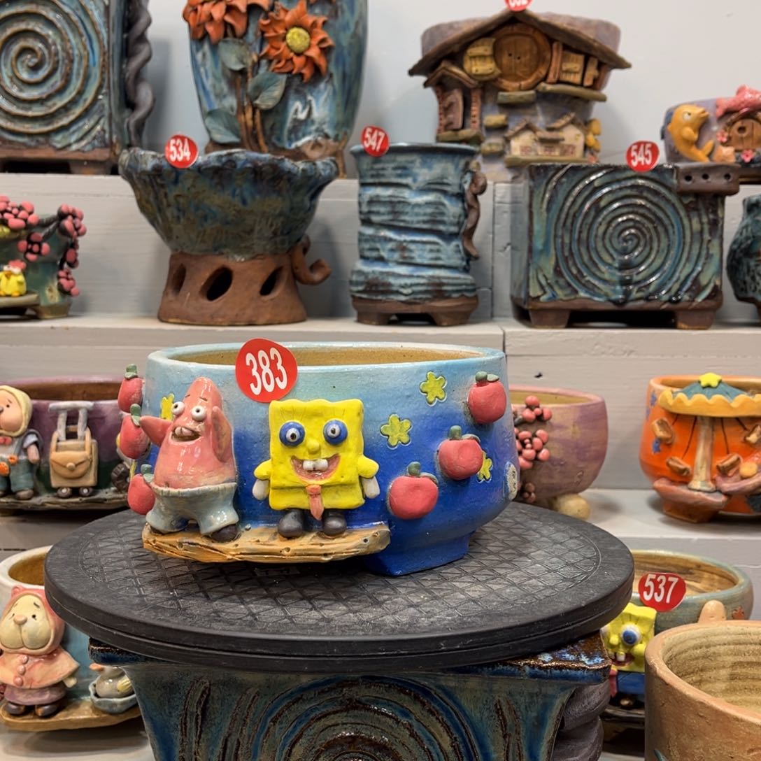 陶瓷微瑕383 陶然花盆