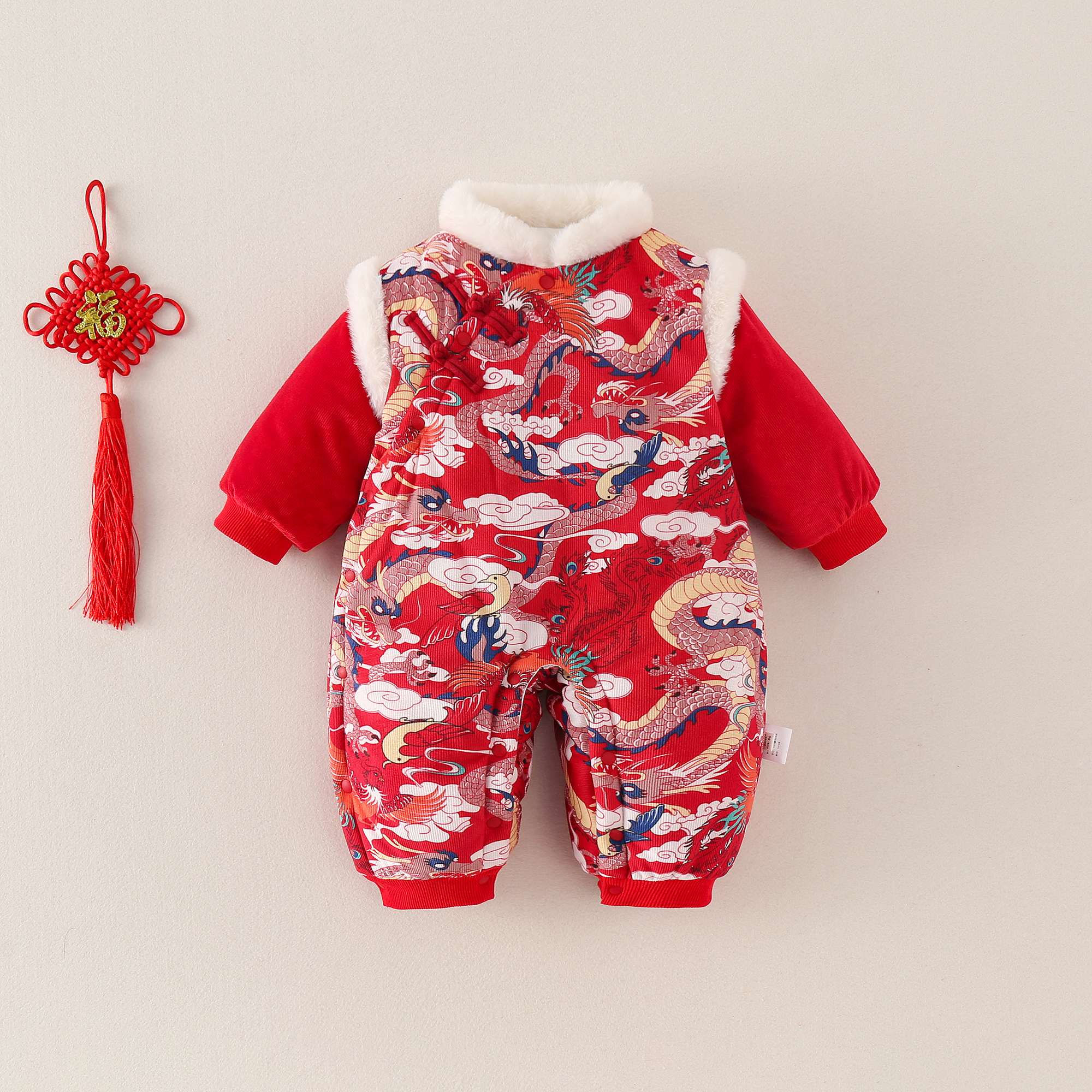 婴幼儿男女宝宝冬季棉服中国风拜年服新品周岁礼服A类外出服