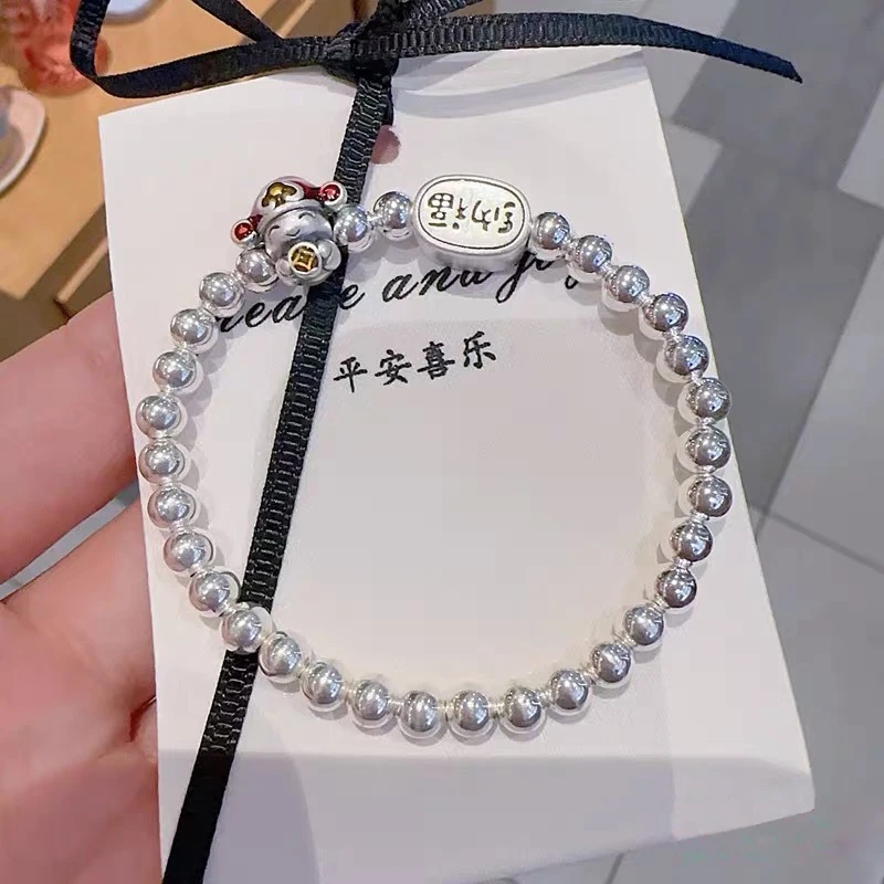 328小财神爷招财纳福弹力绳女简约百搭发财