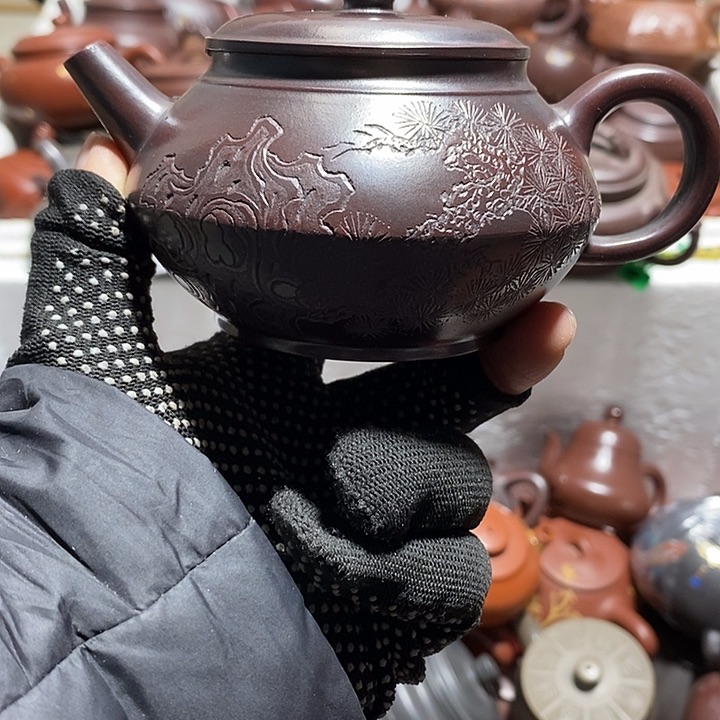 紫砂茶壶微瑕微笑