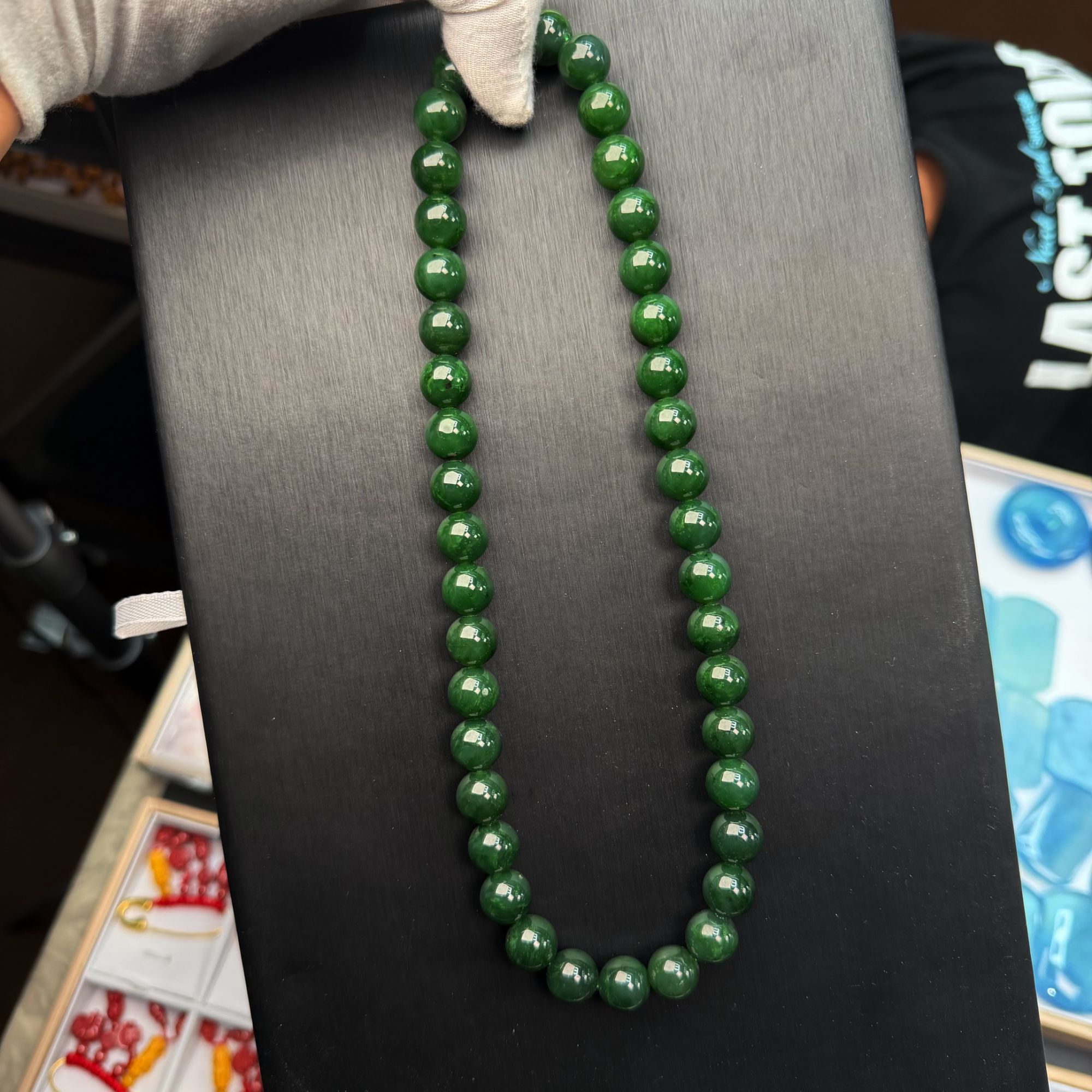 碧玉项链（多样性发一）天然杂裂矿点，完美主义慎拍